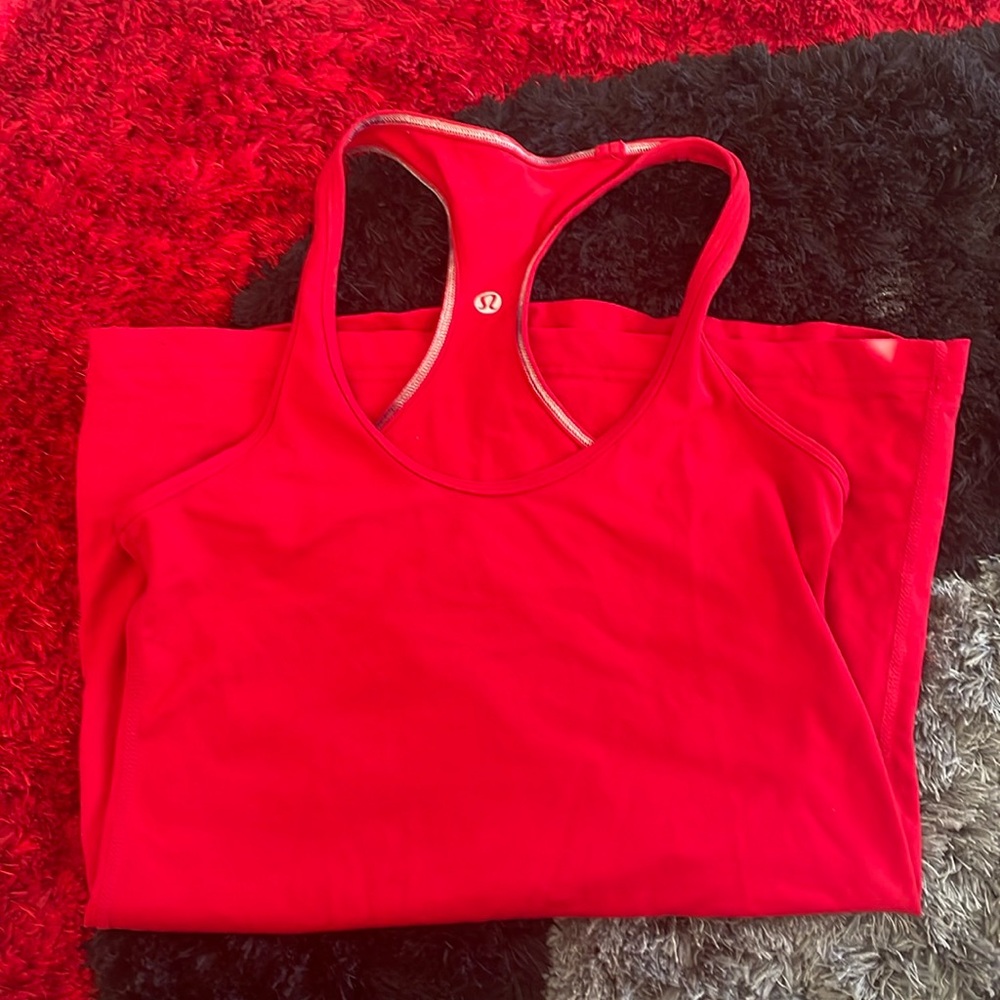 Lululemon CRB Cool Racerback RED Tank Top size 6